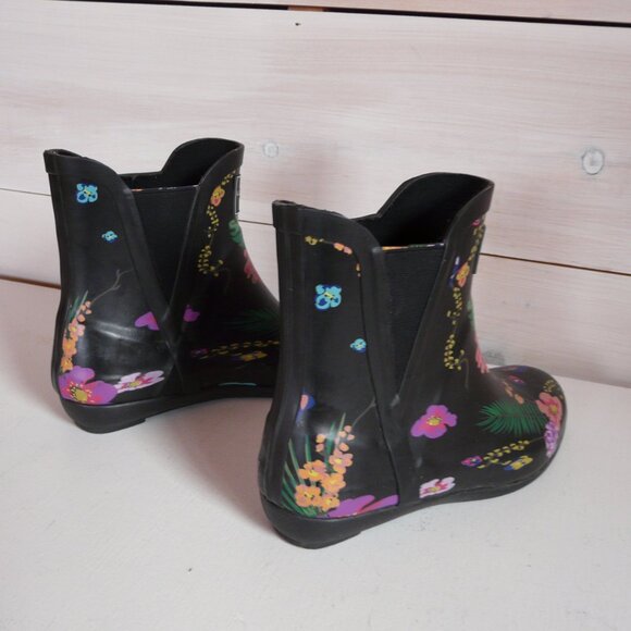 London Fog Piccadilly Rain Boot - Black Multi 6 - Picture 5 of 10